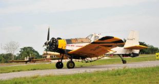 El M-18 es la única nave de la aviación civil cubana que interviene en la extinción de incendios